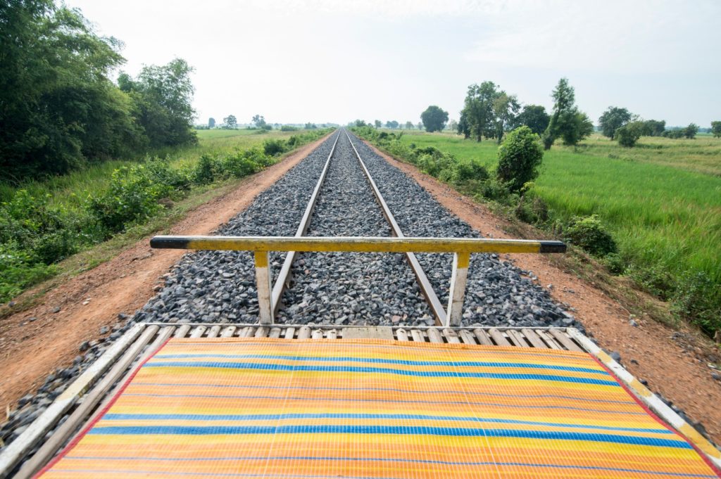 Le Bamboo train à Battambang